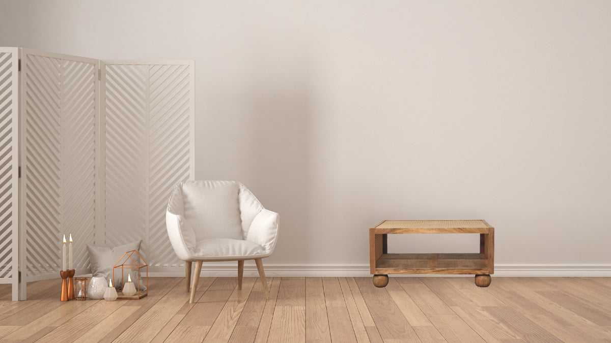 Larissa Large Coffee Table Oak Wood Rattan