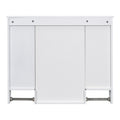 35'' X 28'' Modern Wall Mounted Bathroom Storage Cabinet, Bathroom Wall Cabinet With Mirror, Medicine Cabinet With Towels Bar White 3 5 Mirror Included Bathroom Wall Mounted Mdf Painted