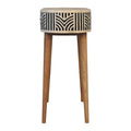 Edessa Bone Inlay Console Table Oak Solid Wood