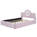 Full Size Upholstered Platform Bed With Led Headboard, Pink Box Spring Not Required Full Pink Wood Bedroom Upholstered