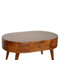 Chestnut Rounded Coffee Table Chestnut Solid Wood