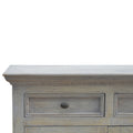 Stone Acid Wash Glazed Sideboard Stone Gray Solid Wood