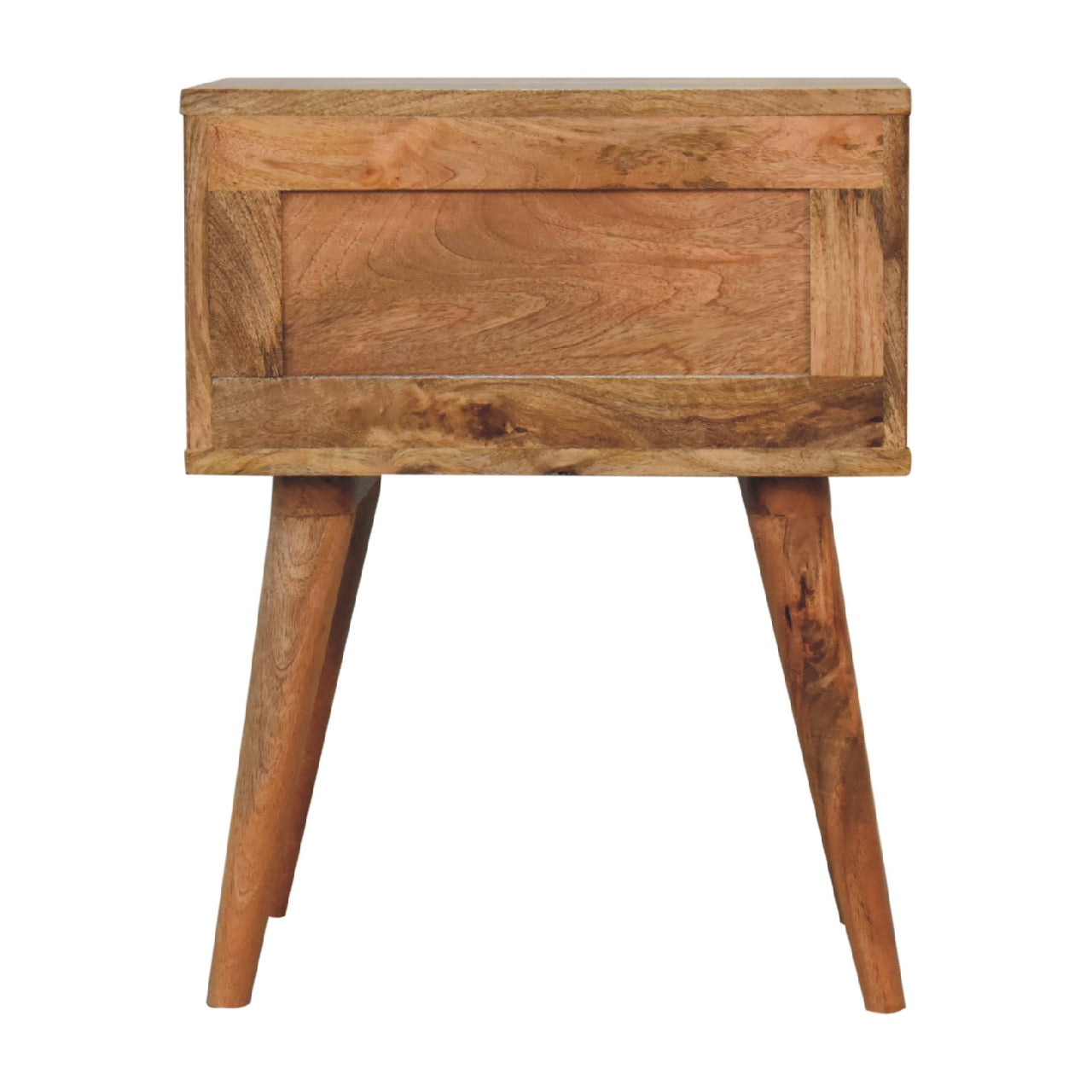 Slade Bedside Stone Gray Solid Wood