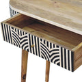 Edessa Bone Inlay Console Table Oak Solid Wood
