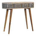 Edessa Bone Inlay Console Table Oak Solid Wood