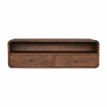 Floating Chestnut Open Console Chestnut Solid Wood
