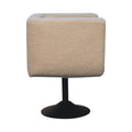 Cream Boucle Swivel Chair Cream Foam Wood Fabric