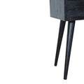 Mini Ash Black Bedside Black Solid Wood