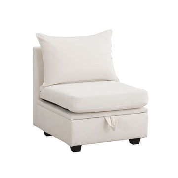 Modular Sectional Sofa, Convertible Sofa Couch With Storage, Sleeper Sectional Sofa Set, Flexible Modular Combinations Fabric Couch For Living Room,Beige 1 Pcs Beige Wood Soft Heavy Duty Fabric 1 Seat