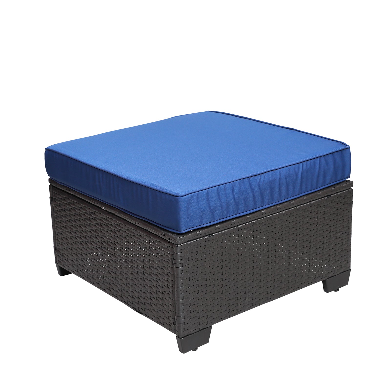 Outdoor Garden Patio Furniture 7 Piece Pe Rattan Wicker Cushioned Sofa Sets And Coffee Table, Patio Furniture Set Outdoor Couch Outdoor Couch Patio Furniture Outdoor Sofa Patio Couch Yes Complete Patio Set Black Blue Rust Resistant Frame Water Resistant