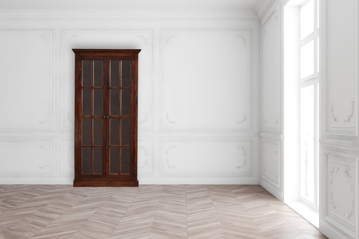 Tall Cherry Glazed Cabinet Cherry Solid Wood