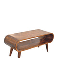 Amaya Nordic Style Coffee Table Chestnut Solid Wood