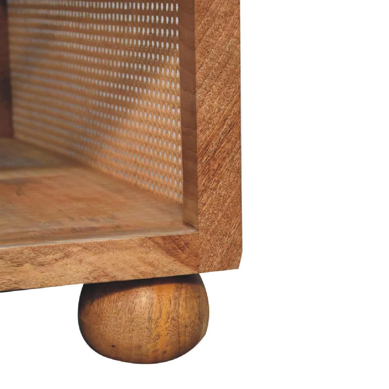 Larissa Large Coffee Table Oak Wood Rattan