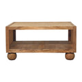 Larissa Large Coffee Table Oak Wood Rattan