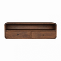 Floating Chestnut Open Console Chestnut Solid Wood