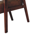 Brown Buffalo Leather Chair Chestnut Leather Solid Wood