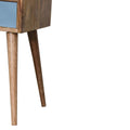 Mini Blue Hand Painted Bedside Blue Solid Wood