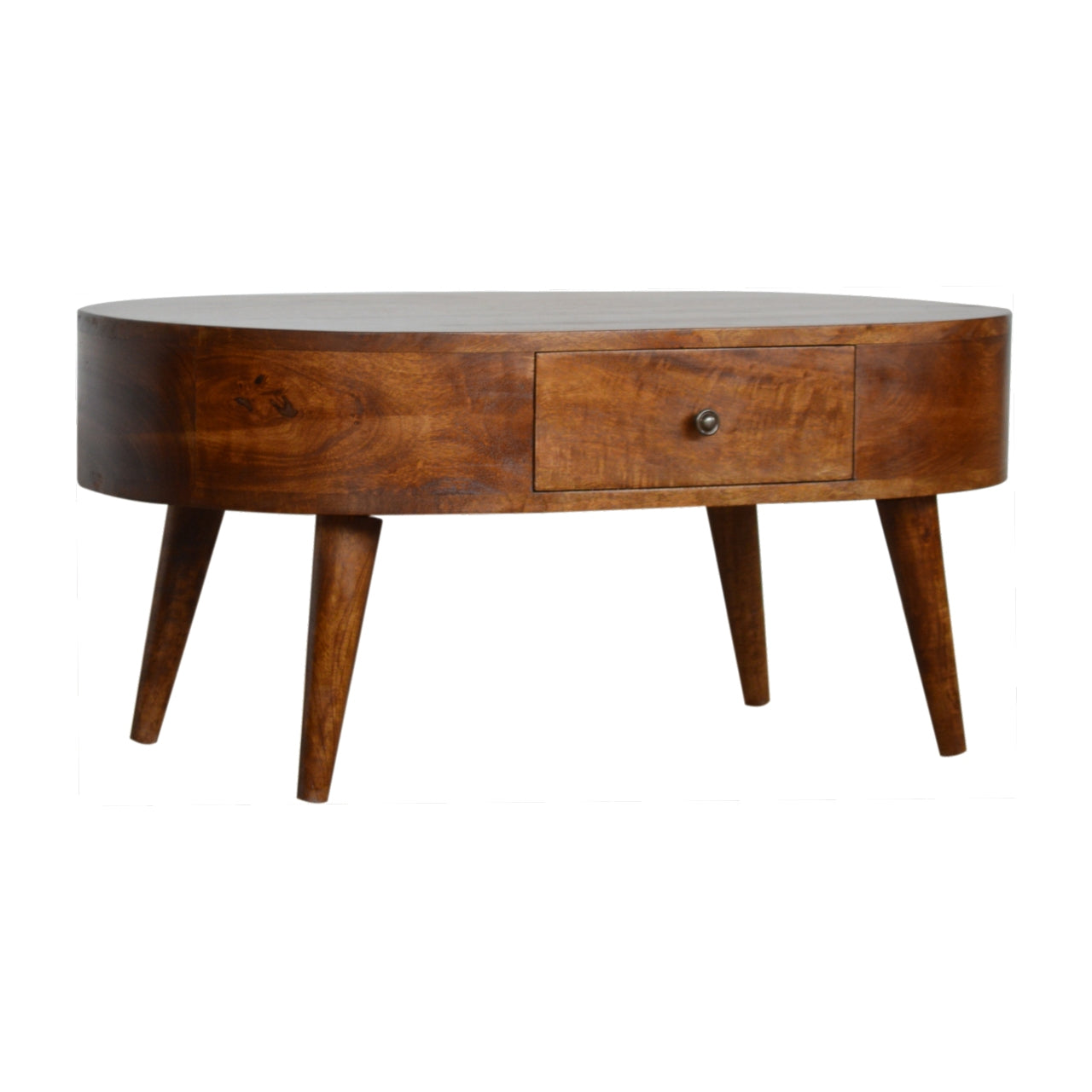 Chestnut Rounded Coffee Table Chestnut Solid Wood