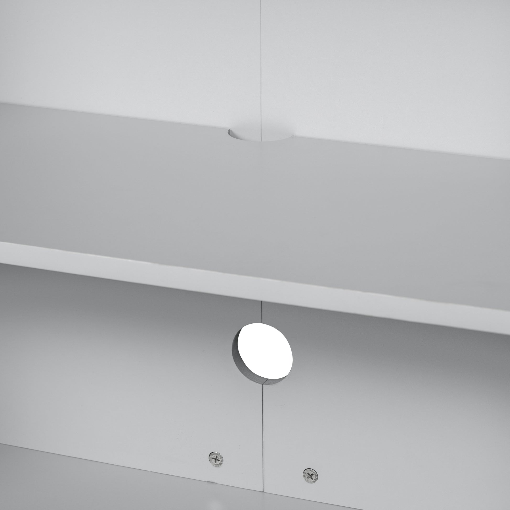 Modern Sideboard With Extra Large Storage Space With Metal Handles And Support Legs For Living Room And Dining Room Light Grey Light Gray Mdf