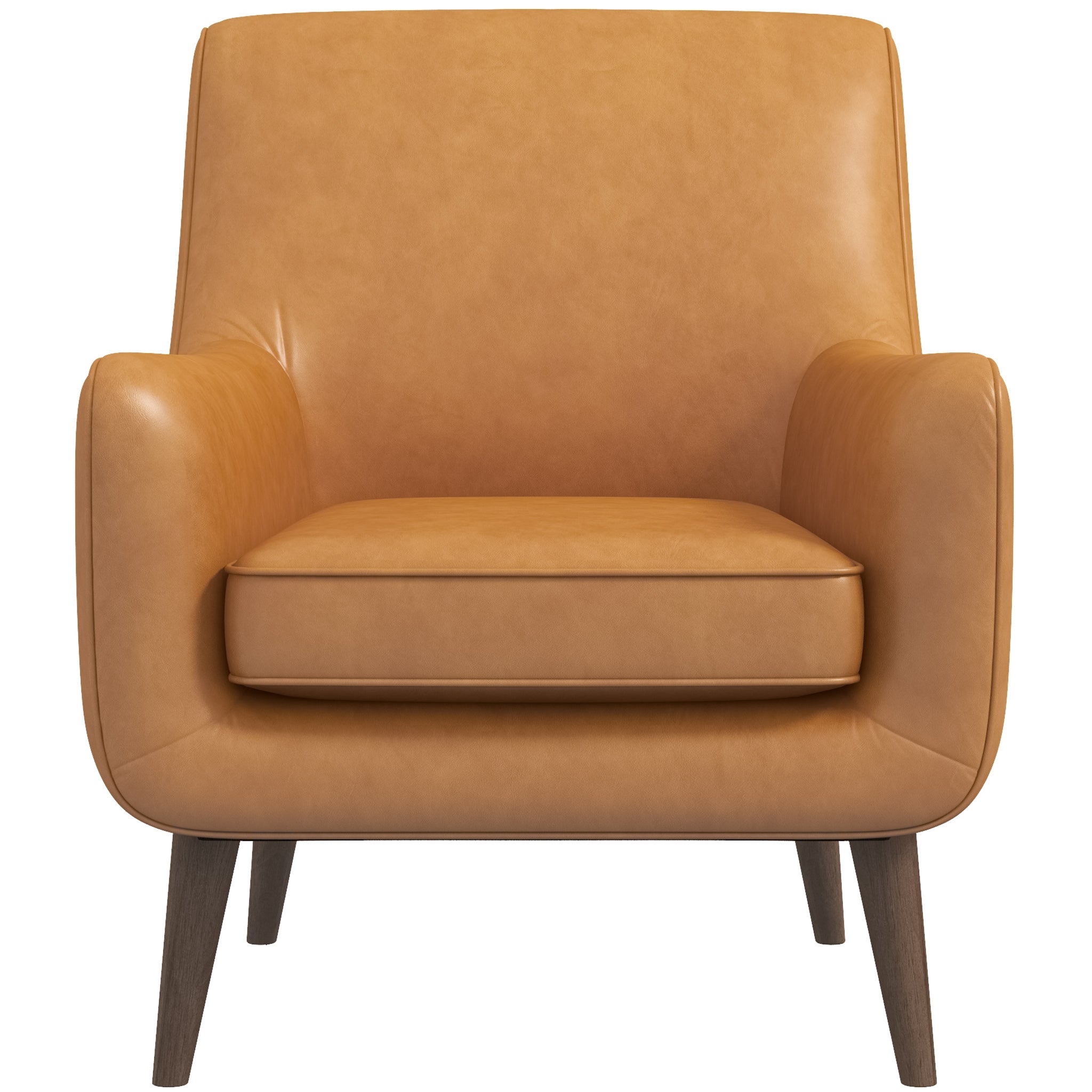 Alex Tan Leather Lounge Chair Beige Leather