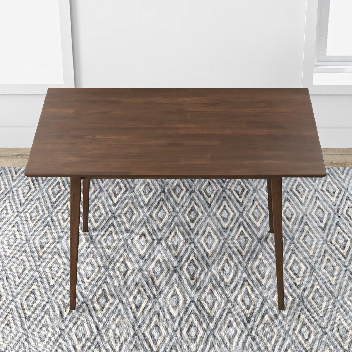 Mary Modern Style Solid Wood Rectangular Dining Kitchen Table Brown Wood