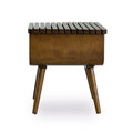 Alice End Table Brown Solid Wood
