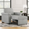 3 In 1 Convertible Sleeper Chair Sofa Bed Pull Out Couch Adjustable Chair With Pillow, Adjust Backrest Into A Sofa, Lounger Chair, Single Bed Or Living Room Or Apartment, Gray Gray Polyester