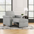 3 In 1 Convertible Sleeper Chair Sofa Bed Pull Out Couch Adjustable Chair With Pillow, Adjust Backrest Into A Sofa, Lounger Chair, Single Bed Or Living Room Or Apartment, Gray Gray Polyester