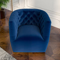 Delaney Swivel Chair Blue Boucle