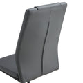 Modern Dining Chair With Faux Leather Cushioned Seats Dining Chair With Metal Legs, Suitable For Kitchen, Living Room, Bedroom, Dining Room Side Chairs, Set Of 6 Pieces Gray Pu Leather Gray Pu