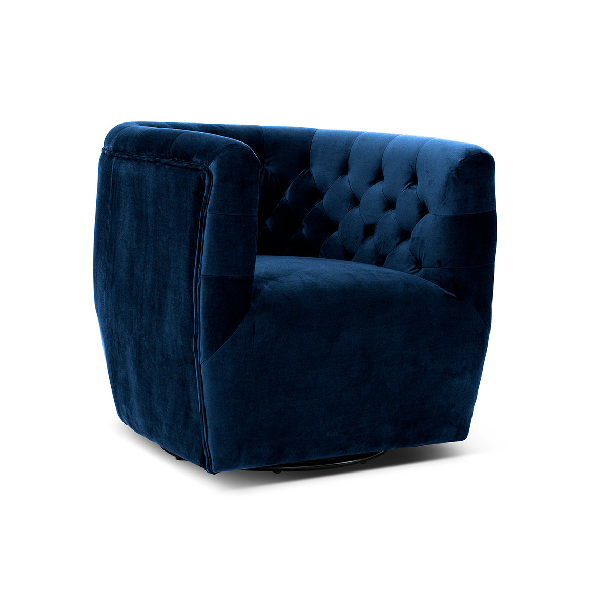 Delaney Swivel Chair Blue Boucle
