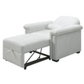 3 In 1 Convertible Sleeper Chair Sofa Bed Pull Out Couch Adjustable Chair With Pillow, Adjust Backrest Into A Sofa, Lounger Chair, Single Bed Or Living Room Or Apartment, Beige Beige Polyester