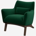 Brayden Mid Century Moder Armchair Green Velvet