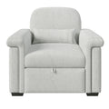 3 In 1 Convertible Sleeper Chair Sofa Bed Pull Out Couch Adjustable Chair With Pillow, Adjust Backrest Into A Sofa, Lounger Chair, Single Bed Or Living Room Or Apartment, Beige Beige Polyester