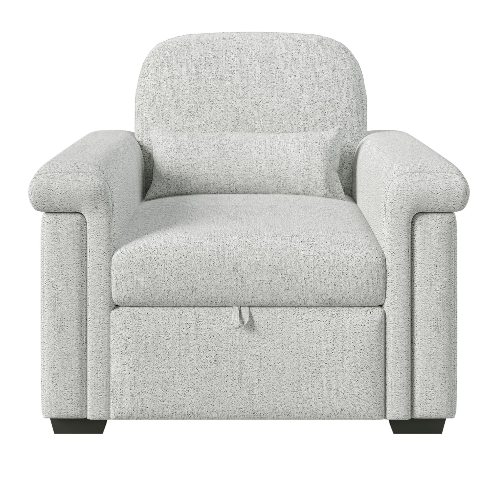 3 In 1 Convertible Sleeper Chair Sofa Bed Pull Out Couch Adjustable Chair With Pillow, Adjust Backrest Into A Sofa, Lounger Chair, Single Bed Or Living Room Or Apartment, Beige Beige Polyester