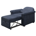 3 In 1 Convertible Sleeper Chair Sofa Bed Pull Out Couch Adjustable Chair With Pillow, Adjust Backrest Into A Sofa, Lounger Chair, Single Bed Or Living Room Or Apartment, Dark Blue Dark Blue Polyester