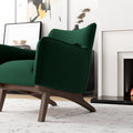 Brayden Mid Century Moder Armchair Green Velvet