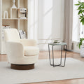 Polyester Swivel Barrel Chair, Swivel Accent Chairs Armchair For Living Room, Reading Chairs For Bedroom Comfy, Round Barrel Chairs With Gold Stainless Steel Base Beige Beige Primary Living Space American Design Foam Polyester