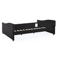 Queen Size Daybed With Drawers Upholstered Tufted Sofa Bed,With Button On Back And Copper Nail On Waved Shape Arms 84.5