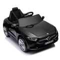 12V Kids Ride On Car W Parents Remote Control,Licensed Mercedes Benz Cls 350 For Kids,Four Wheel Suspension,Power Display,Music,Volume Control,Led Lights,Mp3,Usb Sd For Kids 37 95 Months. Black 50 99 Lbs Polypropylene