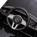 12V Kids Ride On Car W Parents Remote Control,Licensed Mercedes Benz Cls 350 For Kids,Four Wheel Suspension,Power Display,Music,Volume Control,Led Lights,Mp3,Usb Sd For Kids 37 95 Months. Black 50 99 Lbs Polypropylene