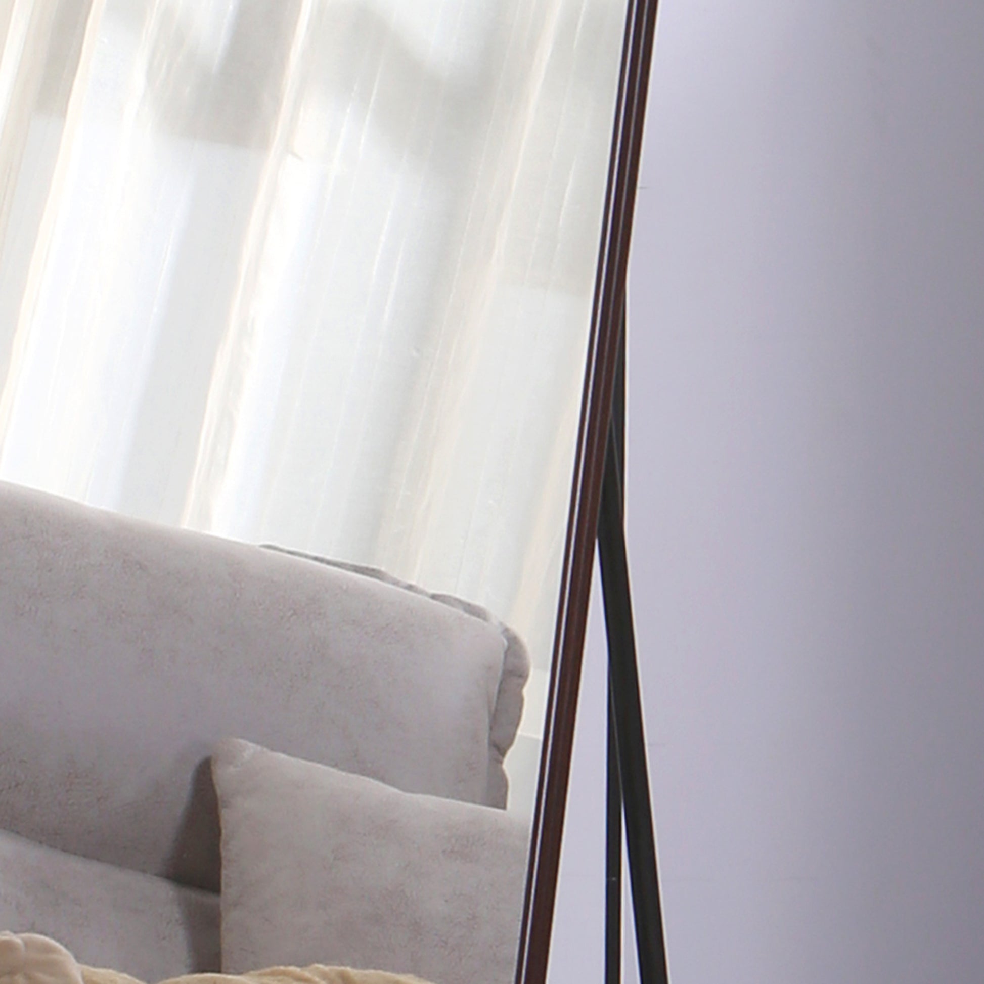 The 4Th Generation Floor Standing Full Length Mirror. Wall Mirror, Bathroom Makeup Mirror, Bedroom Foyer, Clothing Store, Wall Mounted. 60 "* 16.5" Transparent Glass