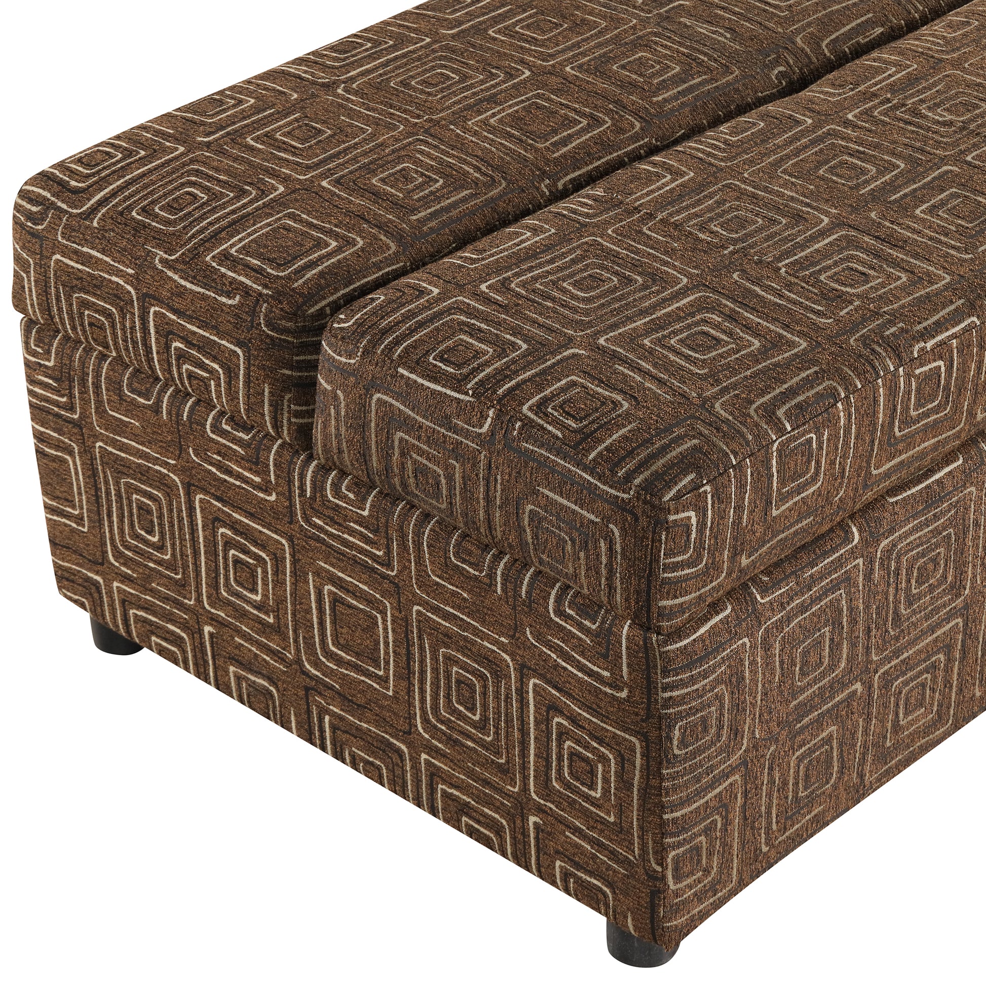 Twin Size Folding Ottoman Sleeper Bed With Mattress Convertible Guest Bed Espresso Espresso Foam Linen 1 Seat