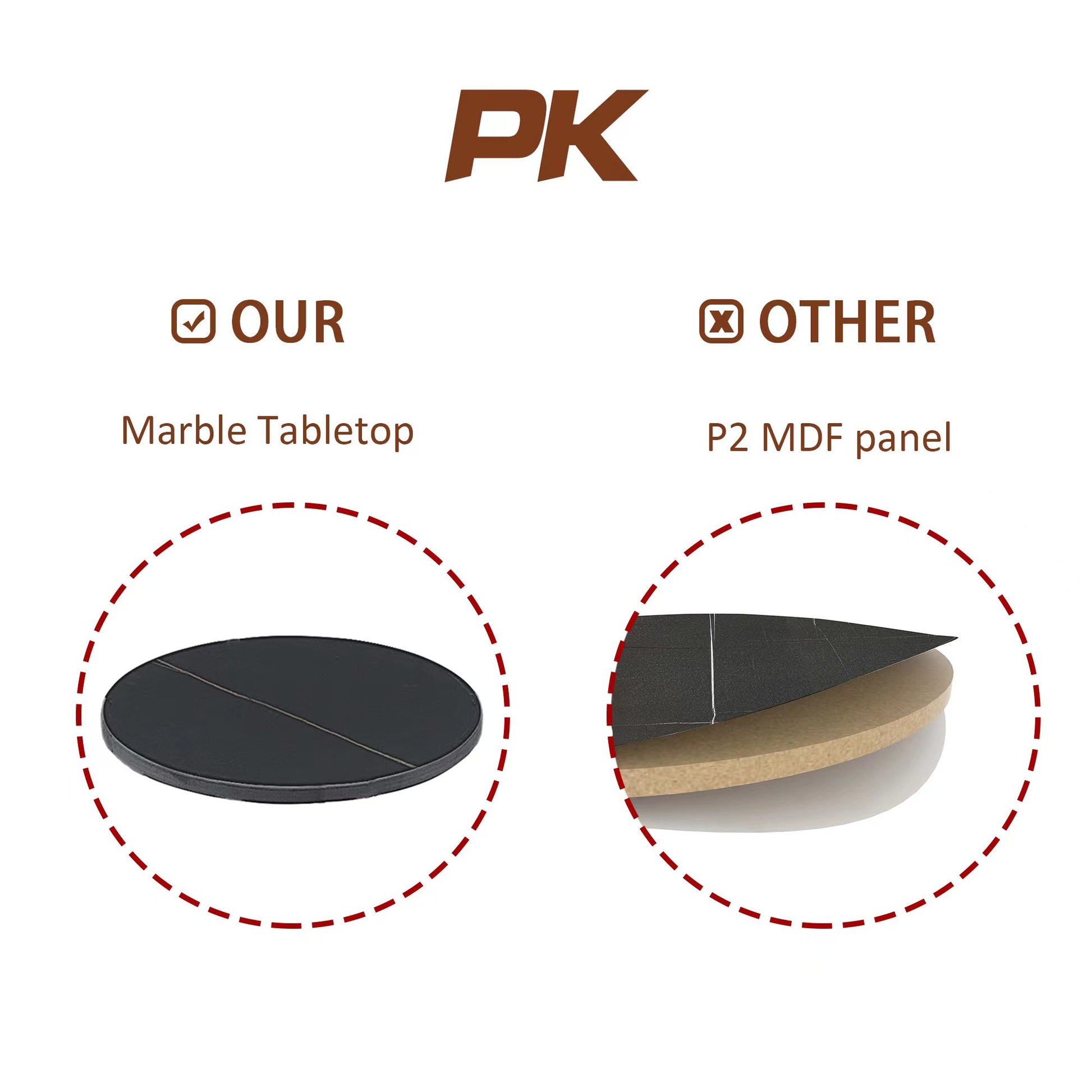 2 Layer End Table With Whole Marble Tabletop, Round Coffee Table With Black Metal Frame For Bedroom Living Room Office Black,1 Piece Black Metal Stone