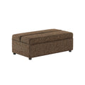 Twin Size Folding Ottoman Sleeper Bed With Mattress Convertible Guest Bed Espresso Espresso Foam Linen 1 Seat