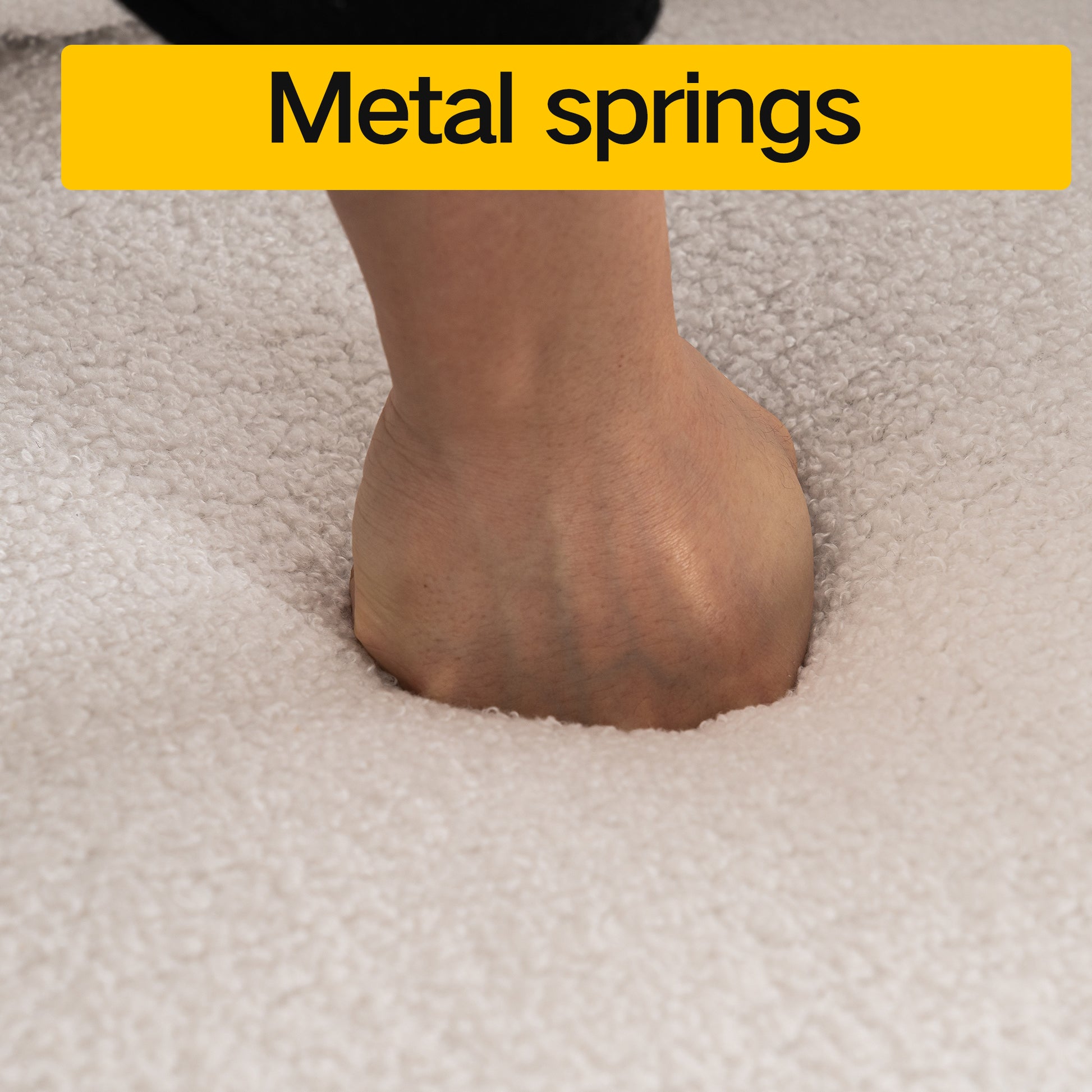 Cozy White Teddy Fabric Armchair Modern Sturdy Lounge Chair With Curved Arms And Thick Cushioning For Plush Comfort White Teddy