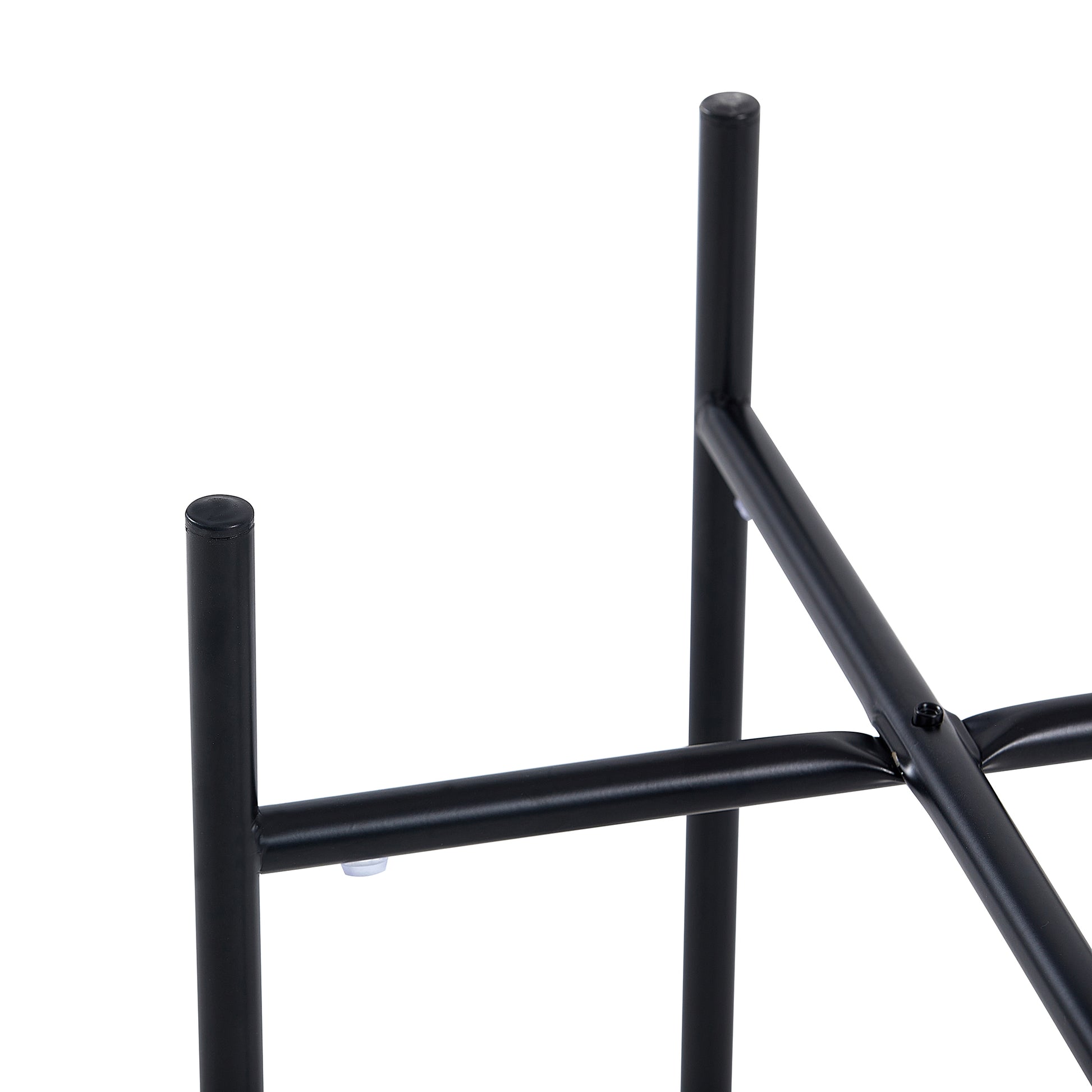 2 Layer End Table With Whole Marble Tabletop, Round Coffee Table With Black Metal Frame For Bedroom Living Room Office Black,1 Piece Black Metal Stone