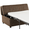 Twin Size Folding Ottoman Sleeper Bed With Mattress Convertible Guest Bed Espresso Espresso Foam Linen 1 Seat