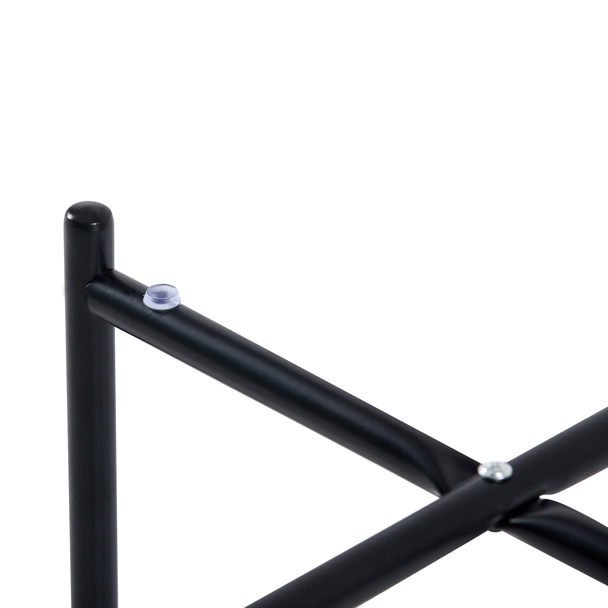 2 Layer End Table With Whole Marble Tabletop, Round Coffee Table With Black Metal Frame For Bedroom Living Room Office Black,1 Piece Black Metal Stone