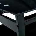 Glass Lift Top Coffee Table, Modern Simple 2 Layer Tempered Glass Coffee Table For Living Room, Black Black Glass Metal